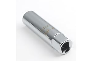 FADBUDS 14mm Spark Plug Socket 12-Point Thin Wall, 3/8 Inch Drive Swivel Magnetic Removal Installer Tool, Build-in Spring Clips Automobile Sparking Plug Wrench Compatible with BMW Mini Nissan Mercedes