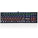 Produktbild Mechanische Gaming-Tastatur, kabelgebunden, 6 Farben, LED-Hintergrundbeleuchtung, mit OutEMU 104 Tasten, US-Layout (inkl. 2 Ersatzschalter), Schwarz