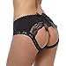 Produktbild Ronamick Frauen Sexy Bowknot Spitze Höschen Dessous Unterwäsche Seduction Unterhose (M, Schwarz)