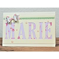 Taufkarte Schleife, Geburtstagskarte, mit Namen, handgefertigt / handmade