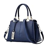 TianWlio Handtasche Damen Mode Lichee Pattern Umhängetasche Umhängetasche Umhängetasche Blau