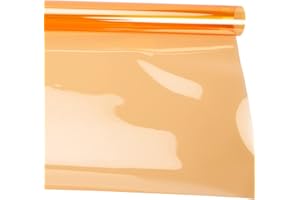 PYXEL Orange Lighting Gel Filter Transparent Color Correction 1/2 CTO Coloured Lighting Sheet Craft for 800W Red Head Light Strobe Spotlight Flash Photography Photo Studio Wratten Filter, 50x40cm