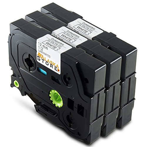 3x beschriftungsband für Brother TZE 231 Schwarz 12mm P-Touch Alaskaprint.
