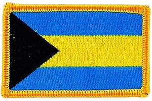 Akachafactory Patch écusson brodé Drapeau Bahamas thermocollant Insigne Blason Backpack