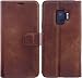 Produktbild Burkley Lederhülle geeignet für Samsung Galaxy S9 Handyhülle Case Cover - bruchfeste Schutzhülle passend für Galaxy S9 - QI-Fähig- Handmade (Sattel Braun)