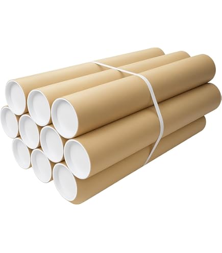 Tubi In Cartone Per Spedizioni 720x102 Mm - Con Tappi In Plastica, Confezione Da 12 - Foto 14