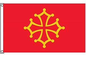 Stormflag Drapeaux Languedoc 90x150cm Drapeau Midi-Pyrénées - Occitanie 3x5ft en polyester 90g avec œillets et Double couture