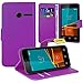 Produktbild Vodafone Smart First 6 Handy Tasche, FoneExpert® Wallet Case Flip Cover Hüllen Etui Ledertasche Lederhülle Premium Schutzhülle für Vodafone Smart First 6 (Lila)