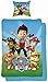 Produktbild Familando Wende Bettwäsche Set Paw Patrol, 135x200 cm 80x80 cm, 100% Baumwolle, Linon 1003