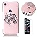 Produktbild CaseHome iPhone 7 (4.7 Zoll) Silicone Gel Hülle Transparent Weiche Silikon Schutzhülle,Weicher Flexibel Klar Gel Silikon TPU Hülle Superdünn Stoßfest Tasche Galvanotechnik Technologie Telefon-Kasten,Hot Stamping Shinning Glitzer Schutz Tasche Schutzhülle Durchsichtig Handyhülle Silikon Crystal Case Schale für Apple iPhone 7-Aztec Elephant