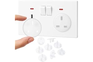 UUNEYX 12 Pack Plug Socket Covers UK,Child Baby Safety Plug Socket Covers for Sockets UK Socket Protectors (Clear-12 Pcs)