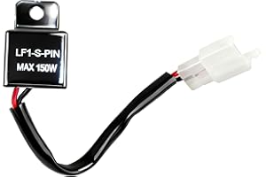 AYHYHLJZJ Relais Clignotant Led Moto 12V 2 Broches LF1-S-PIN Max 150W, ​​2Pin Clignotant Relais Universel, étanche, Contrôle de Fréquence, Charge Maximale 150 W, Centrale Clignotant Led Moto