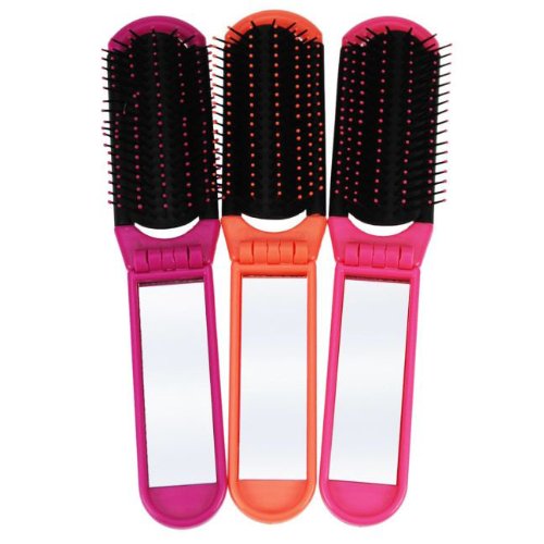 Badgequo Fold Away Travel Hair Brush 3022 - Assorted Colours