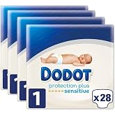 Dodot Sensitive Lot of 4 packs of 30 couches Taille 1 (2 to 5 kilos)