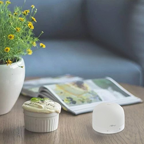 Aroma Diffuser Aiho Luftbefeuchter Ultraschall Vernebler Duftlampe Elektrisch Air Humidifier Öl Düfte Diffusor Holzmaserung LED mit 7 Farben einstellbarer Niedrigwasserschutz für Babies Yoga Kindergarten Schlafzimmer Büro - 5
