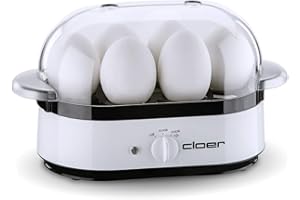 ‎CLOER Cloer 6081 Eierkocher mit akustischer Fertigmeldung, Kunststoff, weiß