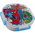 SKi Homeware Baker Insulated 3 Grid Bento Lunch Box With Stainless Steel Inner And A Steel Spoon- Spiderman, 450Ml