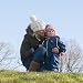 Hippychick Waterproof All-in-One Suit - Navy/Sand, 12-18 Months