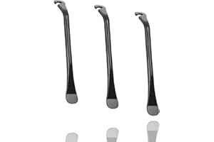 TIMEMEET 3 Piedini di Porco per Pneumatici per Biciclette, Leva Cambio gomme in Metallo, Strumento per la rimozione della Riparazione di Pneumatici per Biciclette (Nero)