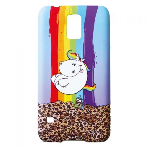 Preisvergleich Produktbild Handyhülle Samsung S5 - Pummeleinhorn Regenbogen