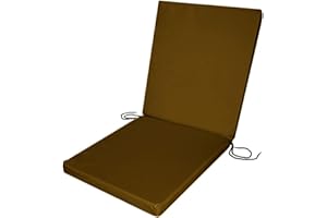 Roseley Waterproof Low Back Chair Pad Brown, Low Back 50 x 45 x 4cm