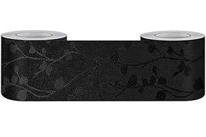 GUEST RUYUNLAI Borde del papel pintado Sombras Auto Adhesivo del Papel Pintado del PVC Cenefa autoadhesiva para decoración de pared de cocina baño 15cm X 500cm