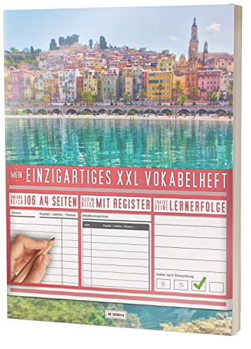 Preisvergleich Produktbild Mein Einzigartiges XXL Vokabelheft: 100+ Seiten, 2 Spalten, Register / Lernerfolge auf jeder Seite zum Abhaken / PR101 "French-Italian Border" / DIN A4 Softcover