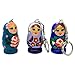 Produktbild Drei Schlüsselanhänger 'Matroschka 'Türkis, Hellblau, Blau