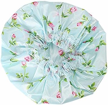 HK Bath Floral Printed SHOWER CAP -Conditioning Hair Cap, Colouring Cap, Elastic Band, Comfort Fit Cap
