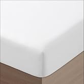 Fitted Sheets | 100% Organic Cotton | Anti-Pilling | Breathable and Soft | Oeko-Tex Certified | Machine Washable, White, 90 x