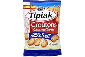 EPICERIE SALÉE TIPIAK - Croutons Natures 25% Sel 80G - Lot De 4 - Offre Special