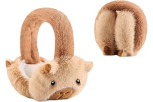 ROSSRORE Children's Winter Plush Foldable Ear Muffs,Kids Winter Earmuffs Girls Boys Cold Weather Ear Warmer,Multi-Color Available Warm Ear Covers, Essential for School, Travel & Camping