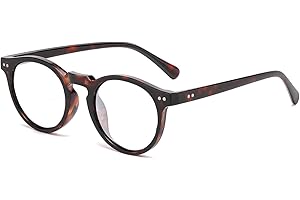 YAMEIZE Round Blue Light Blocking Glasses -for Women Men Small Round Blue Light Eyeglasses Anti Fatigue Computer Gaming Glasses