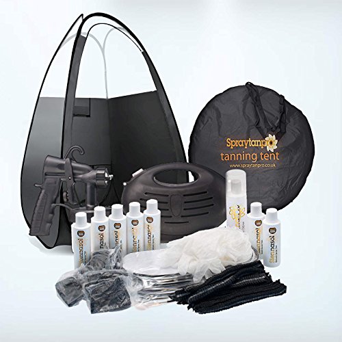 Rapidtan HVLP Airbrush Spray Tan Kit with Tent, 7x Tan Solutions & More