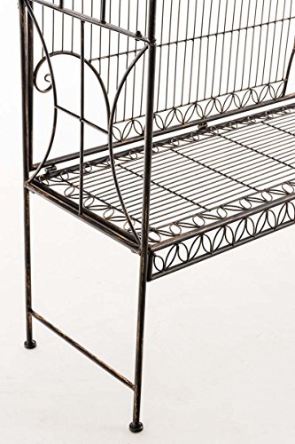 CLP Rosenbogen mit Bank NOSTALGIE, Eisen, Landhaus-Stil, 140 x 45 cm, Höhe 220 cm bronze - 6