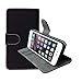 funkybuys® Apple Iphone Apple iPhone 6 (4.7 Inch) Premium PU Leather Flip Wallet Case / Cover / Pouch / Holster with Card Slots With Free Screen Protector and Mini Stylus Pen (Book Wallet Case, Black)
