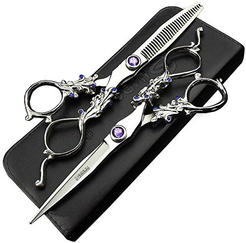 6 Inch Gold Silver Hairdressers Scissors Salon Equipment Professional Grooming Barber Tool Hair Scissors (Silver)