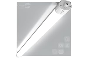 Öuesen Fluorescente Led 150cm, Tubo Led 45W 4500LM con Enlazable, Lampara Neon Led IP66 Estanco, Regleta Led para Garajes, Pasillo, Taller, Baño, Oficina, Cocina, Blanco Frío 5000K
