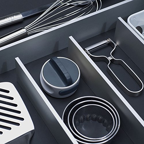 Joseph Joseph Compact Dosenöffner, eine einfach Drehgriff, grau - 5