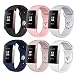 Produktbild Kmasic Sport Armband kompatibel mit Fitbit Charge 3 & 3 SE, weichen Silikonband Ersatz-Armband Fitbit Charge 3 Smart Fitness-Uhr, Klein, 6 Packungen