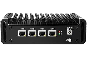 Micro Firewall Appliance, Mini PC, pFsense, Mikrotik, OPNsense, Untangle, Sophos XG, VPN, Router PC, Intel Celeron J4125, HUNSN RJ20, AES-NI, 4 x Intel I211 LAN, HDMI, Console, 16G RAM, 128G SSD