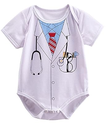 Mombebe Bébé Garçon Docteurl Costume Body (3-6 Mois, Docteur)