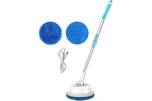 Fenteer Lavapavimenti Elettrico Senza Fili, lucidatrice per Pavimenti per soffitti, Porte, pareti, Quadri appesi, Bianco