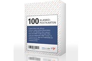 Edition Colibri 100 fogli bianchi Cartoline/Cartoline Blanko in Bianco 250 G/Cartoline da personalizzare e stampare in una pratica scatola di cartone