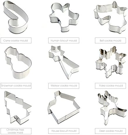 Chocolate Mold, NMKJ Cake Mold Cookie Mold Biscuit Mold Sugar Mold Pastry Mold Moon Cake Mold, Stainless Steel DIY Biscuit Cutters Baking Tool