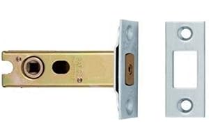DISCOUNT HARDWARE UK 64mm Bathroom Tubular Deadbolt Satin Chrome