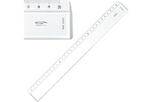 Graphoplex Règle biseau + bosselage 30 cm Transparent