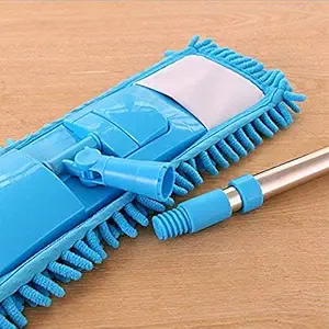 UZUMAKI Multi-purpose Microfiber Flat Mop l for Dry & Wet Cleaning, 360 degree Rotating head and Telescopic handle, suitable for Floor, Glass, Ceiling and Walls