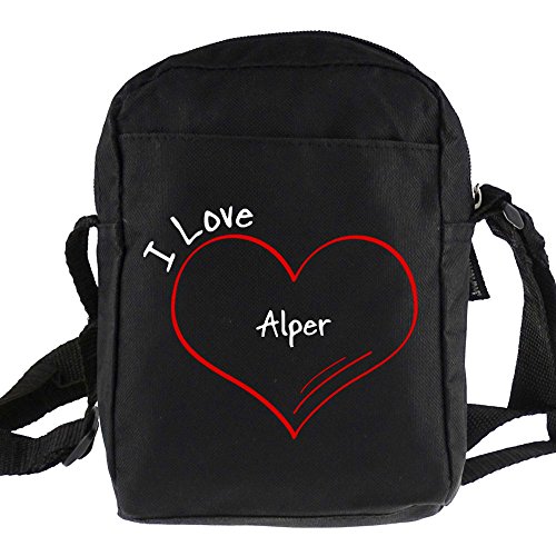 Preisvergleich Produktbild Umhängetasche Modern I Love Alper schwarz