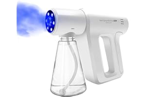 S OUJCEN Handheld Rechargeable ULV Nano Mist Mister with Blue Light Electrostatic Technology, Portable Barbershop Humidifier for Hair Salons, Home, Office & Car Wireless Atomizer for Air Refresh(K5Plus)